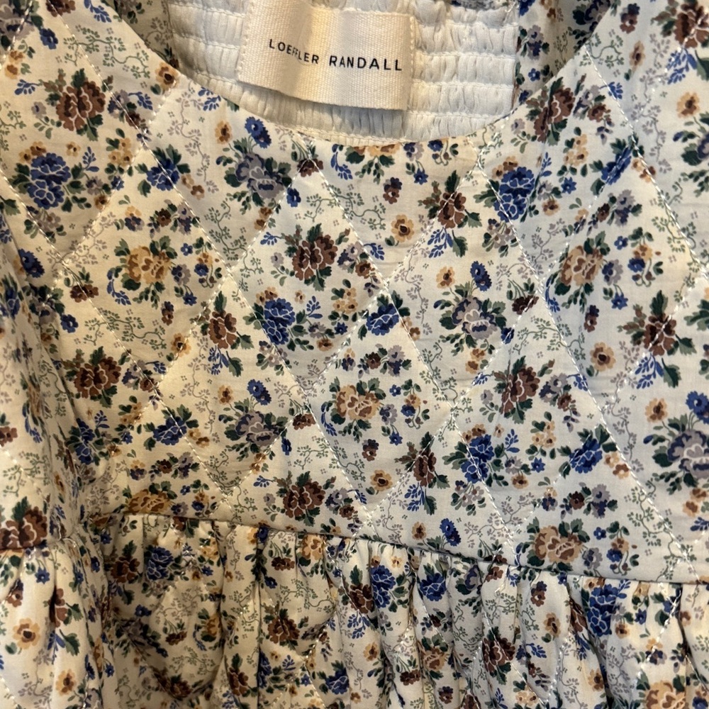Loeffler Randall Floral Puff Sleeve Top - Picture 5 of 7